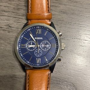 Fossil Flynn Chronograph Brown Leather Watch